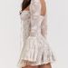 Women's Ballet Core Sexy Wrap Strapless Lace Floral Print Long Sleeve Bodycon Mini Dress – Sweet Summer Gown 2026_ecoleips.com