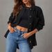 Women's Oversized Boyfriend Style Denim Jacket Long Sleeve Two Piece Design For European And American Markets Suitable_ecoleips.com