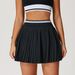 Women's High Waist Pleated Mini Skirt Color Block A-Line Fitness Sports Anti Exposure Tennis Skirt For Summer 5062_ecoleips.com