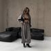 Women's Fashionable Leisure Suits Color Matching Long Sleeved Zipper Cardigan Contrast Color Tops Trousers Sports Set_ecoleips.com