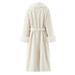 Big Fur Collar Belt Woolen Coat Women's New Temperament Long Double-sided Long-sleeved Coat_ecoleips.com