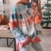 Women's Clothing Autumn New Tops Tie Dye Printed Pullover Home Clothes Long sleeved Sweater Women_ecoleips.com