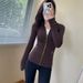 Women's Slim Fit Yoga Top Jacket With Gold Zipper Non-Mesh Fabric For Outdoor Sports And Fitness Upgraded Version_ecoleips.com