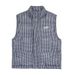 Men's & Women's Quilted Puffer Vest With Embroidery - Retro Plaid Design, Stand Collar, Lightweight Warmth For Casual Outfits_ecoleips.com