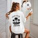 Women's Casual Round Neck Short Sleeve T-Shirt Multi-Color Style Simple Fashionable Sports Top Solid Printed Loose Fit_ecoleips.com