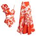 Women's Clothing Swimwear New Ruffled Printed One Piece Swimsuit Holiday Suit Female Hot Style_ecoleips.com