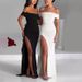 Women's Sexy Strapless Backless High Slit Bodycon Maxi Dress – Y2K Club Summer Gown_ecoleips.com