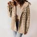 Women's Plaid Fleece Hooded Jacket With Pockets, Long Sleeve Loose Fit Cozy Outerwear For Autumn Winter, Streetwear Fashion_ecoleips.com