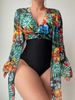 Women's Clothing Printed Halter Neck Sling Sexy One Piece Hot Spring Swimsuit_ecoleips.com