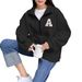 Cozy Polar Fleece Stand Collar Sweater – Women’s Lightweight Winter Jacket (Brown/Black/Apricot, XS-XXL)_ecoleips.com