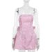 YJ24112 Women's Sexy Jacquard Tube Top Bowknot Mini Dress Fashion Style Temperament Summer New 2024_ecoleips.com