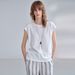 Luxury Women's Linen Cotton T-Shirt Summer Relaxed Breathable Knit Short Sleeve Top for Commuting Style Blouse_ecoleips.com