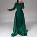 Elegant Long Sleeve Sequin Evening Dress For Banquet Celebrity Style Party Queen Formal Gown For Annual Meeting Host_ecoleips.com