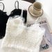 Lace Trim Bralette Top Women's Camisole V-Neck Smocked Back Strappy Tanks And Camis Summer Outfit Teen-girl Barbiecore Aesthetic_ecoleips.com