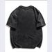 Hip Hop Wind Wash Old Heavy Short Sleeve T-shirt Men And Women Summer Oversize Retro Trendy Brand Loose Lazy Feeling_ecoleips.com