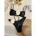 Sexy Floral Bikini Swimsuit For Women - High Waist Brazilian Beachwear With Adjustable Straps & Removable Padding, Soft Nylon Blend Fabric_ecoleips.com