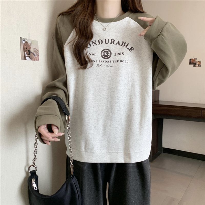 New Real-shot Design: Women's American Retro Sweatshirt With A Unique, Loose-fitting, Long-sleeved,_ecoleips.com