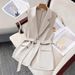 Women's Clothing Commuting British Style Suit Collar Loose Strap Vest Jacket Vest Women_ecoleips.com
