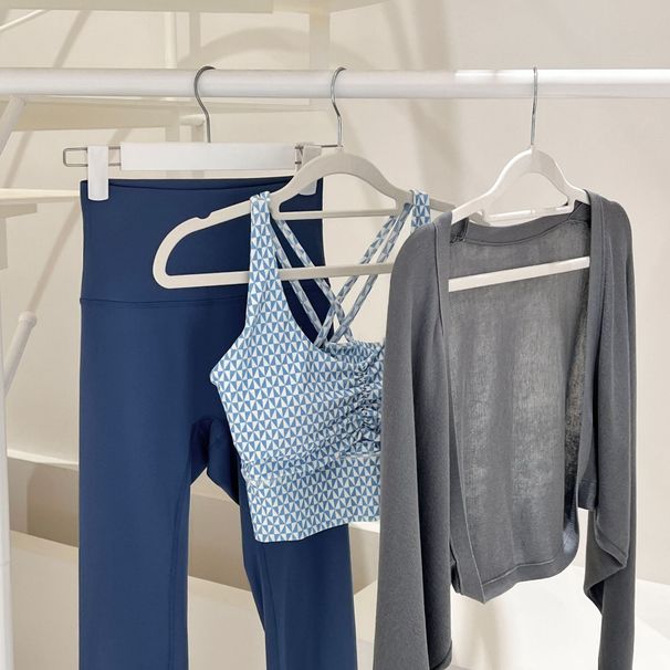 Women's Clothing Fashion Light Bat Sleeve Cardigan Simple Casual Retro Women's Yoga Set Slim Fit Temperament Small Vest Sets_ecoleips.com