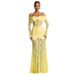 Elegant Lace-Trimmed Off-Shoulder Slit Dress – Long Sleeve Ruffled Maxi Dress For Women Body-Skimming A-Line Silhouette_ecoleips.com