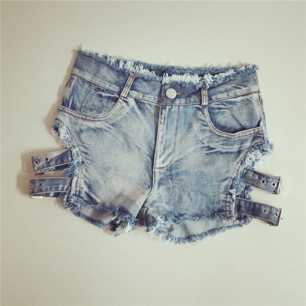 2025s Slim Fit Skinny Denim Sexy Nightclub Outfit Hot Pants High Waist Ripped Trendy Women's Shorts_ecoleips.com