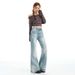 Women's Retro Low Rise Flared Jeans Stretchy Slimming Casual Fashion Office Lady Jeans For Autumn And Winter_ecoleips.com