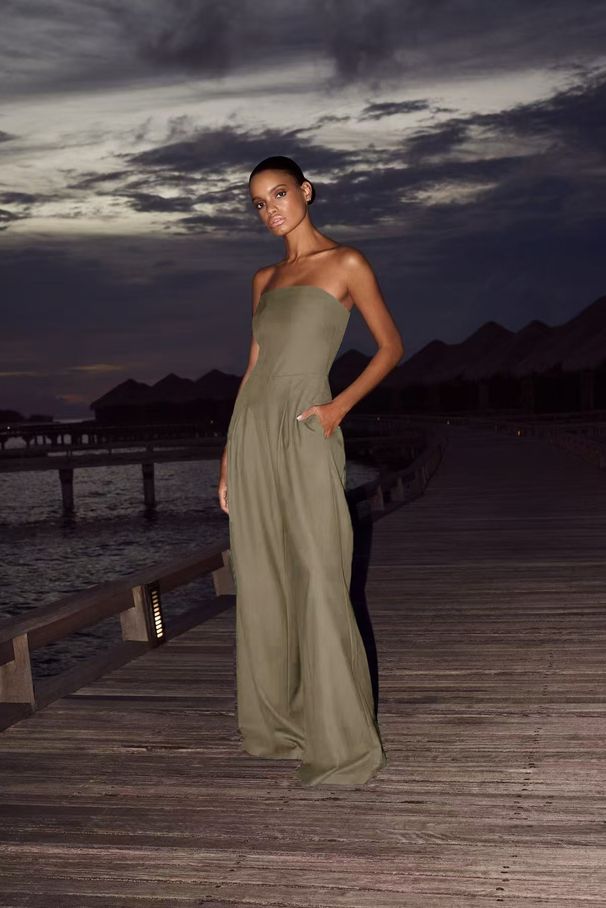 Women's Sexy Slim Fitting Scarf Style Pants Long Jumpsuit European American Style Fashion Hot Girl Clothing_ecoleips.com