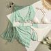 Women's Clothing New Sexy Lace Mesh Four Piece Swimsuit Bikini_ecoleips.com