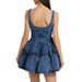 Women's Clothing New Summer 3d Floral Denim Mini Skirt Female Retro A Line Suspenders High Street Dress_ecoleips.com