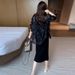 【Woodpecker】Fashion Black Sunscreen Cardigan For Women 2025 Summer New Elegant Strap Dress Two-Piece Set_ecoleips.com