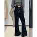 Women's High-Rise White Embroidered Flared Jeans – Vintage 70s Bell Bottom With Boho Stitching & Non-Skinny Fit For Spring_ecoleips.com