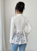 2026 Autumn New Contrasting Lace Waist Slim A-shaped Women's Blazer_ecoleips.com