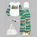 Women's Casual Style Autumn Winter Ink Painting Print Top And Bottom Set Christmas Theme_ecoleips.com