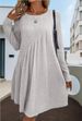 K Women's Fashion Bohemian Irregular Brushed Corduroy Solid Color Dress;_ecoleips.com