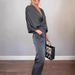 Summer Women's Solid Color Satin Short-Sleeved Top Pants Suit For Women_ecoleips.com