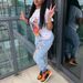 K New European And American Style Street Trendsetters, Internet Famous High Waisted Elastic Jeans And Women's Pants_ecoleips.com