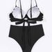 Women's Clothing Women's Bikini Swimsuit Striped Tie-Bind Gathered Fashion Sexy Swimming Water Sport Activity_ecoleips.com