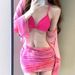 Women's Clothing Bikini Four Piece Split Slim Conservative Student Small Chest Hot Spring Female Swimsuit Promise_ecoleips.com