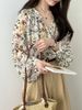 K Floral Shirt Women's Pure Desire Retro Sun Protection Clothing Long Sleeved Temperament Top_ecoleips.com