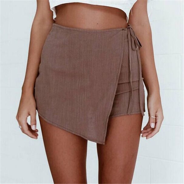 Suitable For All Seasons Women's Irregular Bandage Summer Short Skirt Thin Pants_ecoleips.com