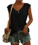 Breathable Summer Sleeveless V-Neck Top - Loose Fit Casual T-Shirt For Women (S/M/L/XL/XXL, Black/White/Gray)_ecoleips.com