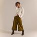 Women's Flared Cropped Lace Trim Denim Jeans - High Waisted Wide Leg Comfort Stretch Pants For Casual Streetwear_ecoleips.com