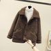 Women's Clothing Polo Collar Fleece Jacket For Women New Autumn And Winter Korean Style Short Granular Fleece Small Size Coat_ecoleips.com