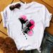 European And American Cross-border Foreign Trade Wholesale Clothing 3D Nail Polish Round Neck Plus-size Short-sleeve_ecoleips.com