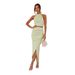 2026 Summer New European American Sexy Style Solid Color Halter Top And Bodycon Skirt Slim Fit Long Dress Fashion_ecoleips.com