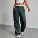 Casual Women's High Waist Straight Leg Trousers Autumn/Winter Japanese Korean Style Commuting Long Suit Pants_ecoleips.com
