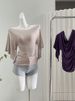 Sexy Summer Off Shoulder T Shirt Women Elegant Batwing Short Sleeve Cowl Neck Tops Korean Chic Tight Tshirt Lady Tees 2025 New_ecoleips.com