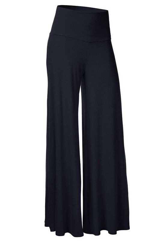 Women's High-Waisted Wide Leg Trousers Casual Sports Yoga Outdoor Wave Pattern_ecoleips.com