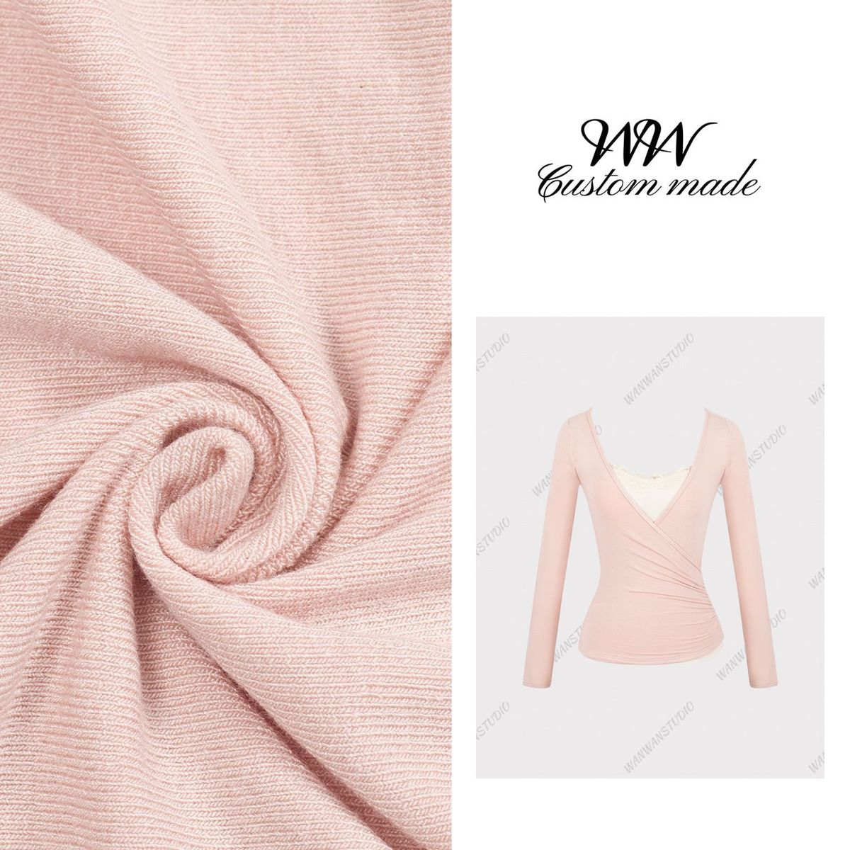 Heartbeat Story Pure Desire Style Slim Fit Two-Piece Long Sleeve Top Vest Women's Casual Slimming T-Shirt_ecoleips.com