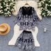 Women's French Retro Lace Two Piece Set Hollowed out Slimming High Waisted Summer Style Commuting Lazy Suit_ecoleips.com
